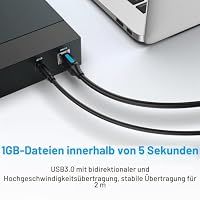 VENTION Druckerkabel 0.5m USB 3.0 Typ A Stecker auf Typ B Stecker Kabel Scanner Kabel USB Druckerkabel kompatibel mit HP/Epson/Dell/Canon/Lexmark/Xerox/Brother/Samsung usw – Ansicht 4