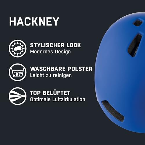 ALPINA Hackney Kinderfahrradhelm, royal-Blue matt, 51-56 cm – Ansicht 2