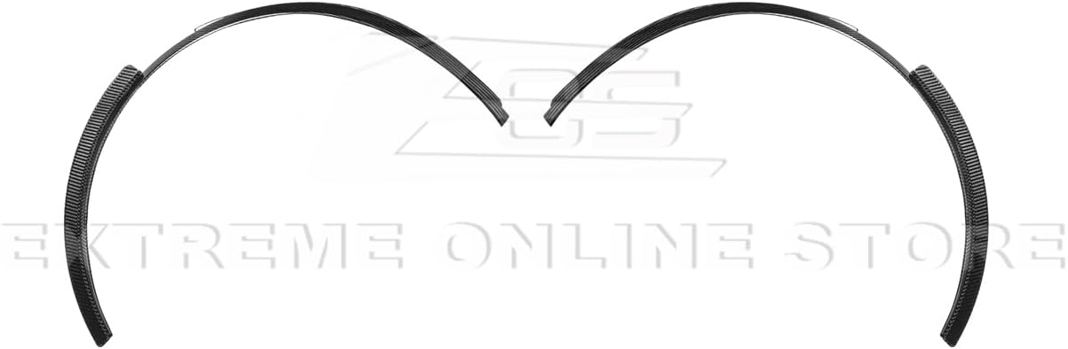 Replacement For 2020-Present Chevrolet Corvette C8 All Models | Performance Package Front Side Wheel Trim Molding Fender Flares Extension Pair (Carbon Fiber)