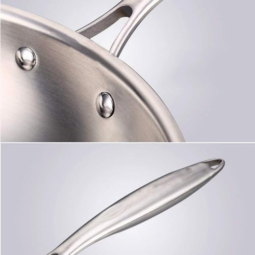 Wok de acero inoxidable 34 cm con tapa y mango miniatura 4