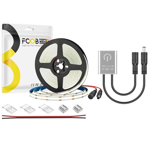 Tira LED COB 5m 4000K Blanco Neutro DC12V miniatura 1