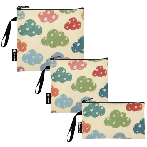 Pack de 3 Bolsas Reutilizables para Snack Colorful Clouds