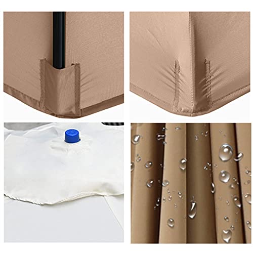 Auvent de remplacement pour parasol 3m vert, textile durable de terrasse