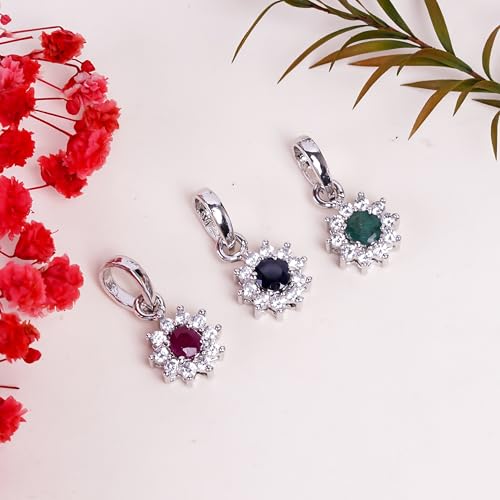 Pendentif collier en argent 925 véritable et améthyste verte naturelle - 4