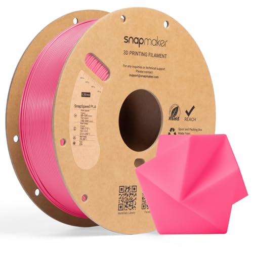 Image of Snapmaker PLA Basic Filament 1.75mm,Snapspeed 3D Printer Filament Up to 300mm /s High Speed Printing,Dimensional Accuracy + /- 0.02 mm,Clog-Free for Most FDM Printers,1kg (2.2lbs) (Magenta-RFID)