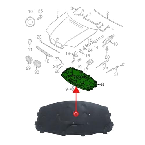 Isolant de capot pour BMW E46 320d 330d - Tapis thermique moteur 51488193941