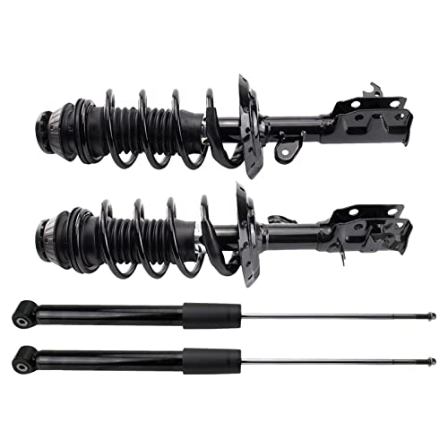 Image of TRQ Front and Rear Complete Strut Assembly & Shock Absorber Kit Complete Strut & Coil Spring Assembly Compatible with 2015-2020 Honda FIT