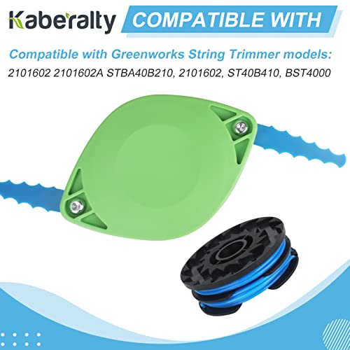 Kaberalty 2900719 Trimmer Head Blade+Spool Line 20ft 0.065\" Compatible with Greenworks 2101602 2101602A STBA40B210,ST40B410,BST4000 Dual line String Trimmers (21 Pack) - Thumbnail 3