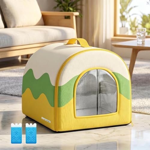Casa de perro refrescante exterior con flujo aire verano 4