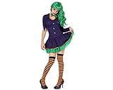 Evento: Halloween Atosa 22676 - traje del payaso, tamaño ML, púrpura/verde