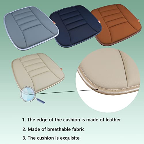 Raorandang Car Seat Cushion Pad For Car Driver Seat Office Chair Home Use Memory Foam Seat Cushion, Khaki #TOP7