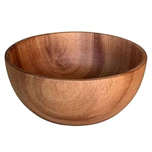 DOITOOL 1Pc Houten Kom Voor Eten- 11Cm/ 4. 3In Ramen Bowl Fruitschaal Voor Veganisten- Herbruikbare Multifunctionele Portie Kom Voor Fruit Tapas Pap