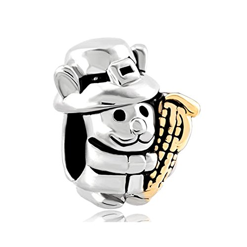 Paz palomas Bulldog náuticas pescado reno Koala oso panda animal charms Beads Cover