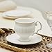 KARACA Malta 12-Piece Porcelain Espresso/Turkish Coffee Cup & Saucer Set 100 ml – Elegant White & Gold Design