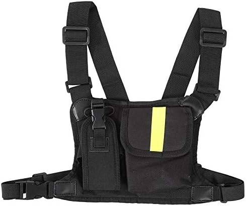 Tosuny Radio Chest Harness Chest Front Pack Pouch Holster Vest Rig Carry Case for WalkieTalkie, Portable Adjustable Hands-Free Radio Carry Case Tools Assistant (Rescue Essentials)
