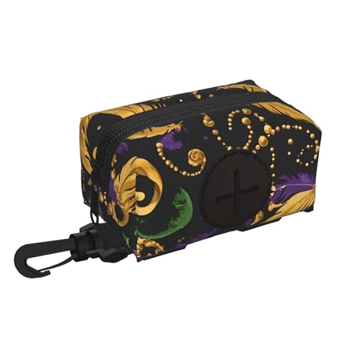 Salelf Mardi Gras - Bolsa portátil para excrementos de perro, para paseos, caminatas y actividades al aire libre