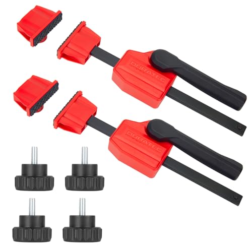 Lot de 2 pinces de serrage pour établi de table, serre-joint à serrage rapide pour établi de travail du bois, pour sculpture sur bois, fraisage, meulage, 20 mm de diamètre