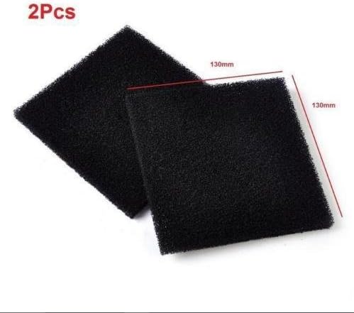 2x Universal Black Activated Carbon Foam Sponge Air Impregnated Sheet Filter Pad