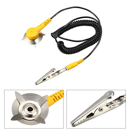 Image of uxcell Alligator Clip ESD Anti Static Mat Grounding Cord Ground Strap 1.7M