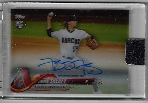 Jimmie Sherfy Autographed Rookie Card Slabbed Collectible Baseball Card Directly From Topps - 2018 Topps Clearly Authentic Baseball Card (Arizona Diamondbacks) Free Shipping