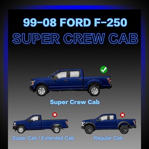 Estribos laterales 6.3" para Ford F-250 1999-2008 miniatura 4