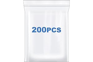 200 Pieces of Crystal Clear Zip Lock Bags for Jewelry, Coins, and More