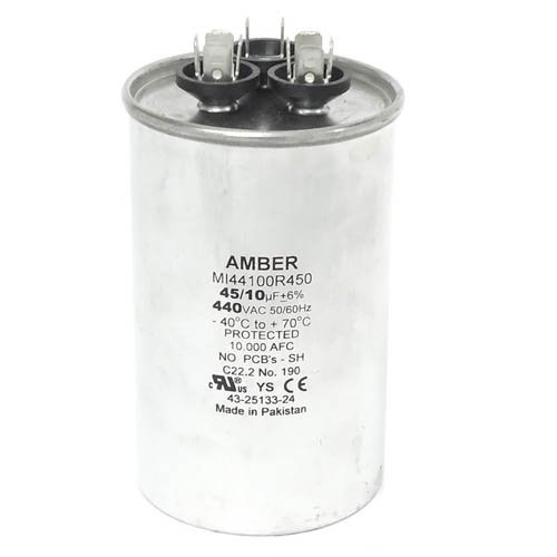 43-25133-24 -OEM Round Replacement Dual Run Capacitor 45 + 10 UF/MFD 440 Volt Fits Rheem