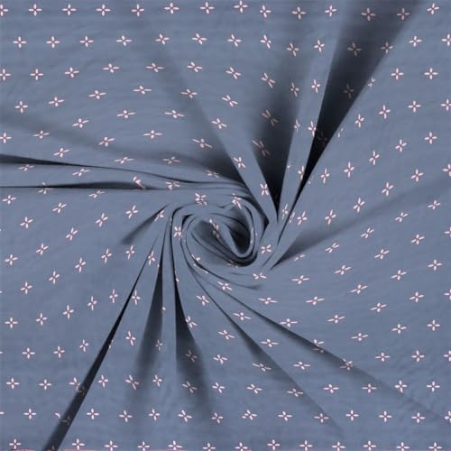 Image of NEW LEAF Glace Cotton 220 TC Flat Single Bedsheets For Summer Breathable | Wrinklefree (Size-60 X 90 Inch) With 1 Pillow Covers (Size-17 X 27 Inches, Floral, Dark Grey Star Print), Small Single
