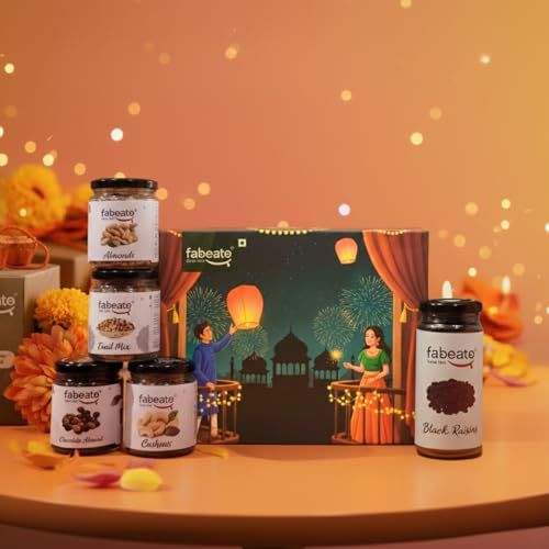 Image of Fabeato Premium Diwali Gift Pack 550g - Mixed of Healthy Dry Fruits, Nuts & Seeds | Perfect Diwali Gift for Loved ones| Gourmet Gift| Corporate Gifts