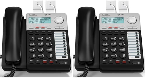Image of AT&T ML17929 2-Line Corded Telephone, Black (Pack of 2)