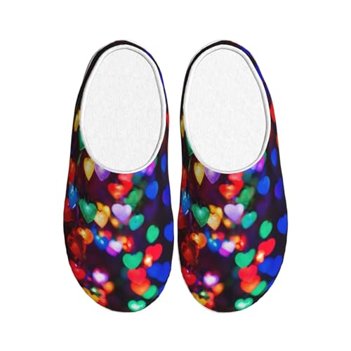 Pantoufles d'hiver chaudes avec motif cœur rouge EdWal, le cadeau romantique idéal en taille 39