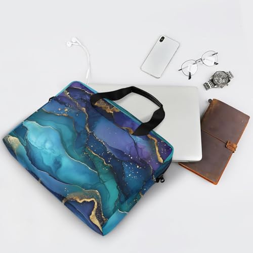 Maletín para portátil con estampado azul y dorado, 13-15.6 pulg miniatura 7