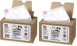 Cat Litter Box Liners 60 Count Drawstring, Kitty Litty Waste Liner Clean Up