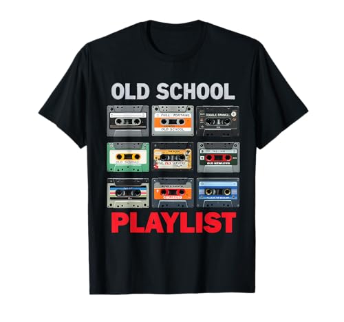 Old School Playlist Cassettes vintage rétro Audio Mix Tapes T-Shirt