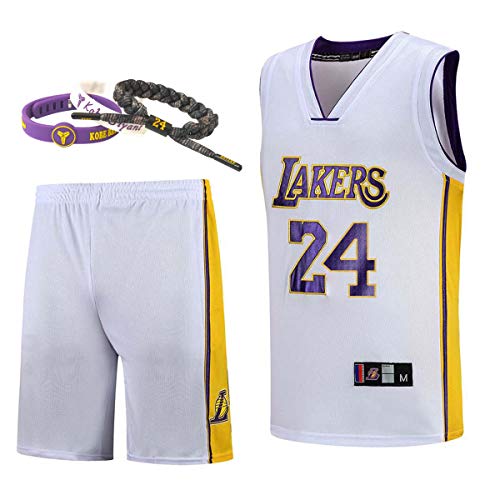 Lakers Kobe Jersey No.24 Basketball Jersery Men's Sport Suit Outfit Set with Kobe