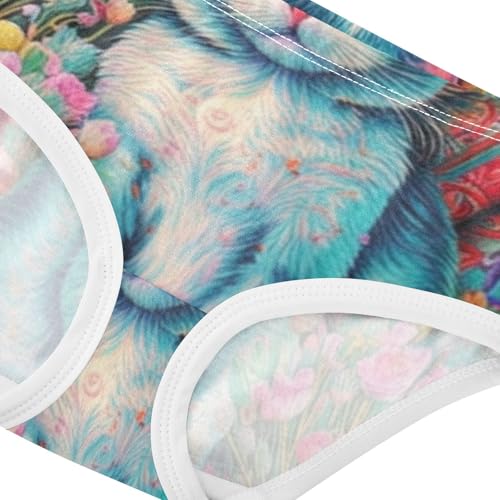 Cotton Girls Underwear Toddlers Cute Cat Flowers Colorful Panties Little Girl Cartoon Kids Undies Briefs 2t4