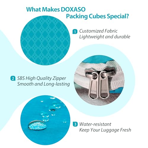 Lot de 7 cubes d'emballage de compression extensibles et ultra légers DXS0012