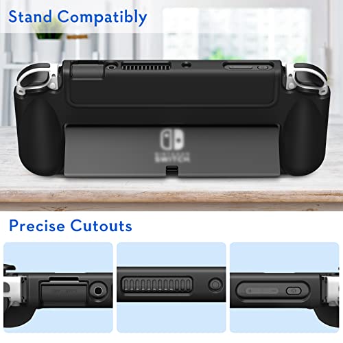 Fintie Flip Case For Nintendo Switch Oled Model - [Screen Safe] Slim Protective Soft Tpu Shell With Magnetically Detachable Front Cover & Ergonomic Grip For Switch Oled Model 2021 (Dont Touch) #TOP5