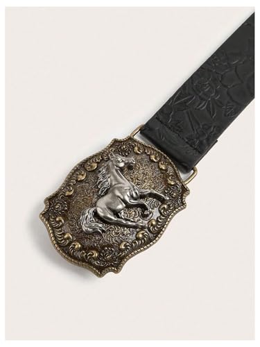 Verdusa Women's Vintage Western Belts Square Buckle Embossed Cowgirl Belt4