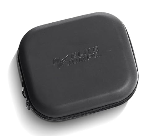Elite Jumps - Jump Rope Carry Case - Fits Other Small Items - Metal Clip - Moisture & Scratch-Resistant - 7.87" x 6.3" x 2.75" - Black