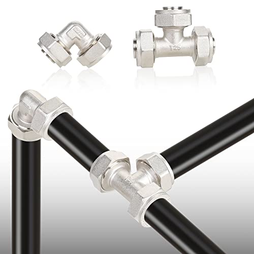 Hromee Compressed Air Piping System With 3/4 Inch X 100 Feet Hdpe Tubing And Aluminum Outlet Blocks For Garage Connect Air Compressor Hose Accessories 37 Pieces #TOP3