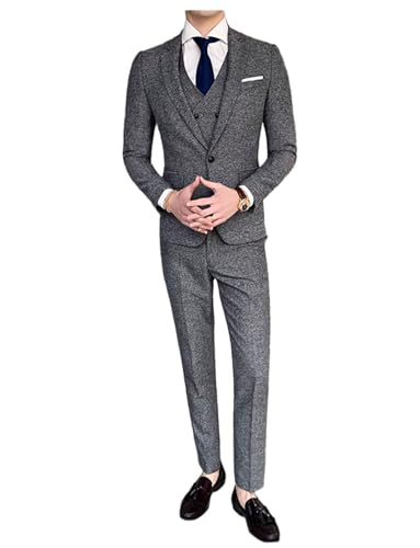 Costume homme 3 pièces à chevrons pour une silhouette élégante ajustée