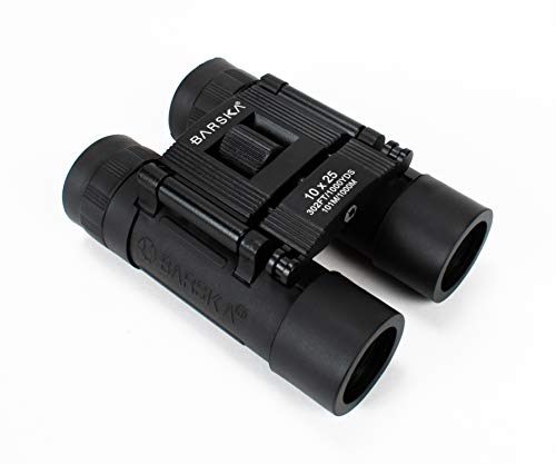 BARSKA Lucid View 10x25 Compact Binoculars (Blue Lens)