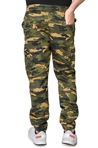 Image of Men's Premium Cargo Pants | Regular Fit Multi Pocket Premium Military Printed Cotton Casual Cargo Joggers Pants for Men |