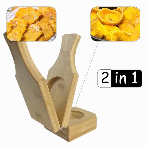 Miniatura 2 de Sitaitong Bambú Pataconera, Bambú Pataconera Para Tazas Y Rodajas De Plátano Verde, Para Los Familiares Que Les Gusta Hacer Pataconera