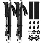 SanRes Bastones de Senderismo Plegables de Alumini...: 【Ajustables y plegables】Los bastones senderismo se extienden de 115 a 135 cm, ideales para usuarios de entre 160 y 190 cm de altura. Cuando no se usan, se pliegan hasta solo 36 cm y se pueden guardar en la funda incluida, ahorrando espacio. 【Material...