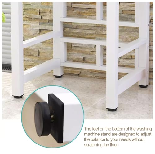 Adjustable Height Dryer Stand for Front Load Washer & Dryer, 400KG Capacity Stacking Kit, Space-Saving Rack for Small Kitchen or Bathroom, Portable Tumble Dryer Stand. - Image 8