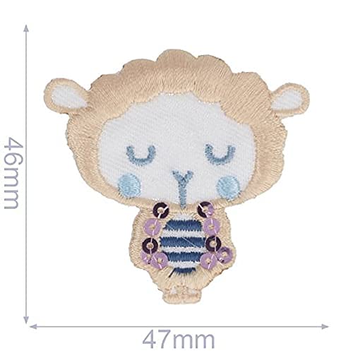 HKM 10233259 Applikationen, Beige/Blau, Ein Größe