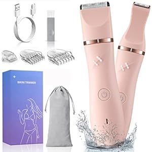 YBLNTEK weicher Gummibeschichtung Elektrischer Rasierer Damen Intimbereich,2 In 1 Akku Intimrasierer für Frauen,Kabelloser Damenrasierer Elektrisch,Bikini Trimmer Epilierer,Lady Shaver Arme/Beine