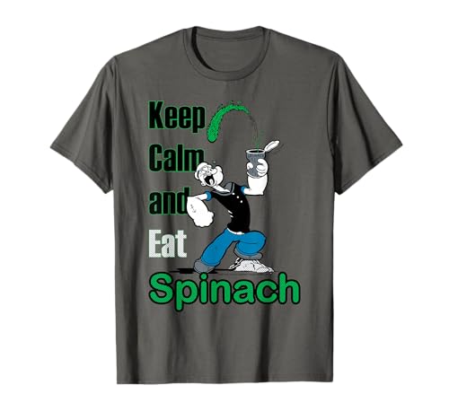 Popeye The Sailor Man Keep Calm & Eat Spinach Retro Comic T-Shirt